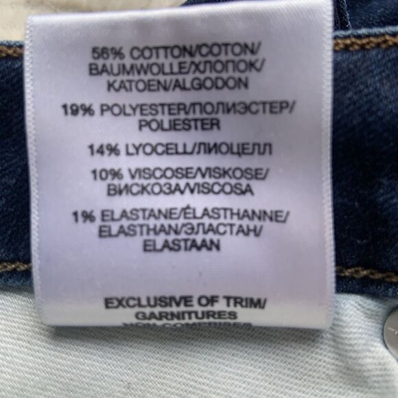 Silver Jeans Co. Women's Mazy Super Stretch Skinny High-Rise 28 X 29 Dark Wash - Picture 6 of 7